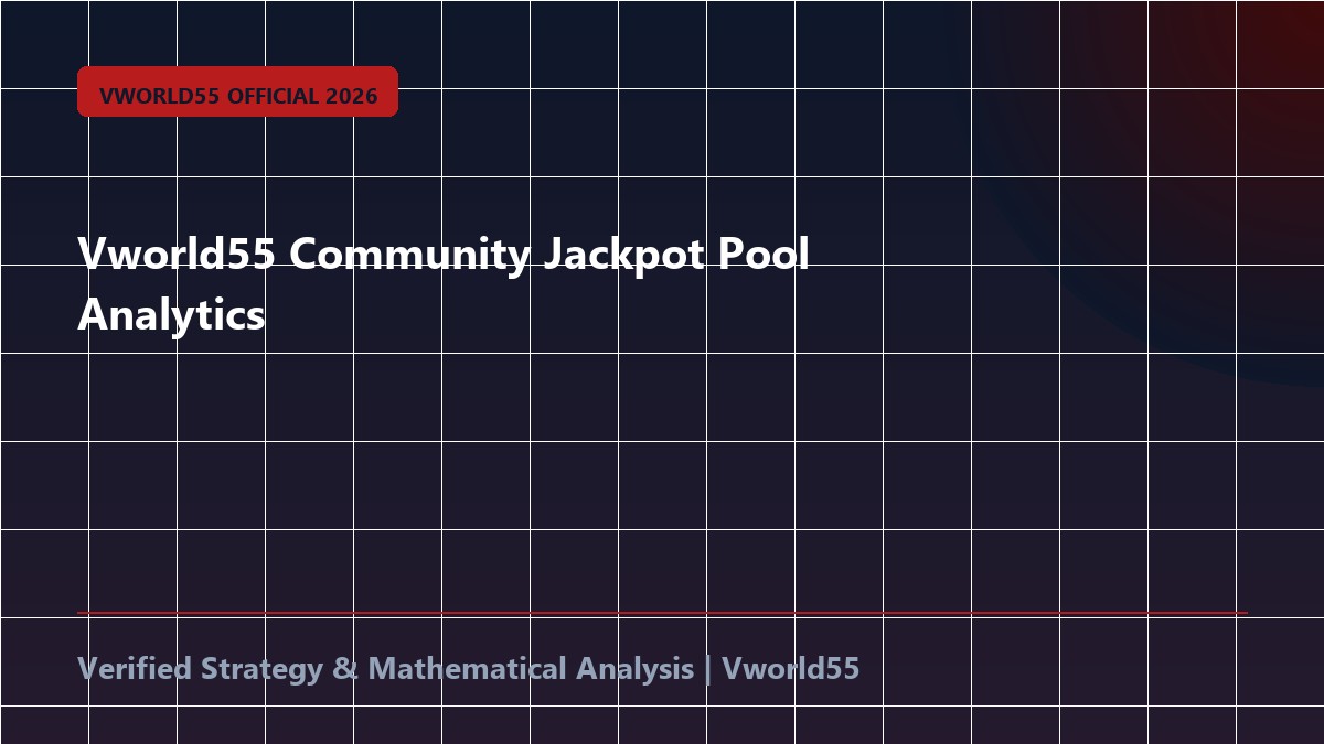 Vworld55 Community Jackpot Pool Analytics